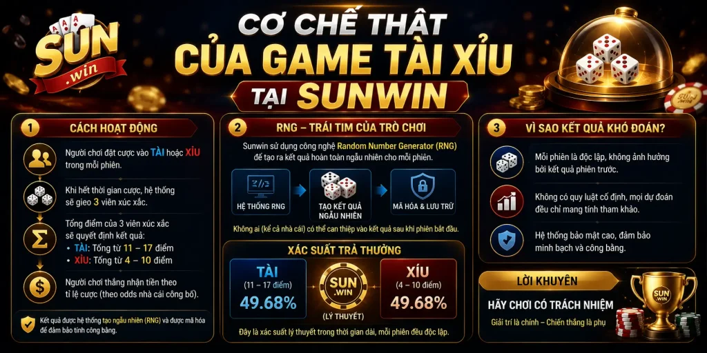 Cơ chế thật của game tài xỉu